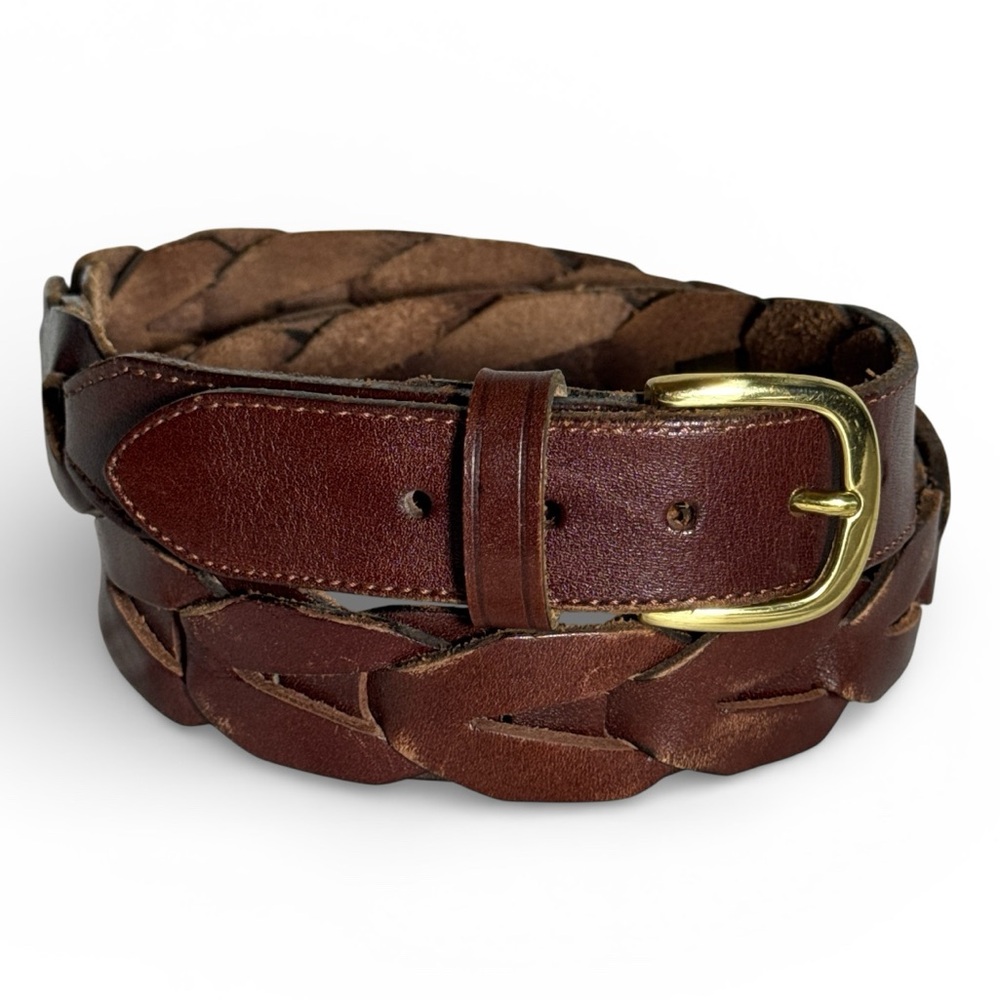 John Henry - Vegetable Tanned Leather Western Style Braided Men's Belt - Size 36